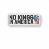 Sticker No Kings In America USA Vintage Graphic (Devant)