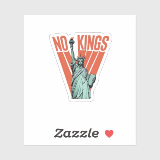 Sticker No Kings Statue Of  Protest  American Classic (Feuille)