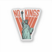 Sticker No Kings Statue Of  Protest  American Classic (Devant)