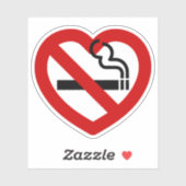 Sticker No Love For Smoking Sign (Feuille)