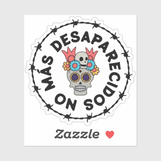 Sticker No Más Desaparecidos (skull) (Feuille)