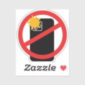 Sticker No Phone Photography - Respect de la vie privée (Feuille)