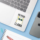 Sticker No-Prob-Llama Drôle Cool Llama Pun (Ordinateur portable avec iPhone)