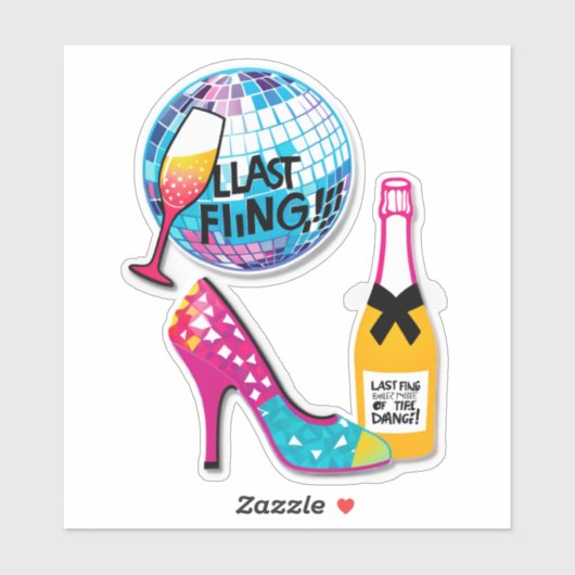 Sticker No Regrets Before the Vows!" (Bachelorette Party) (Feuille)