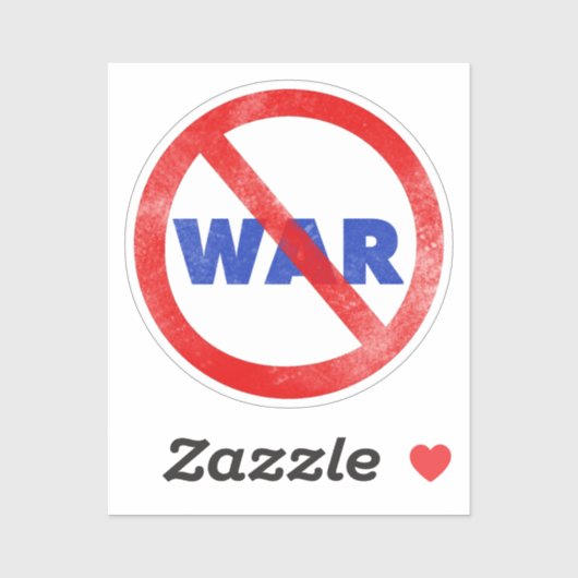 Sticker No War Symbol (Feuille)