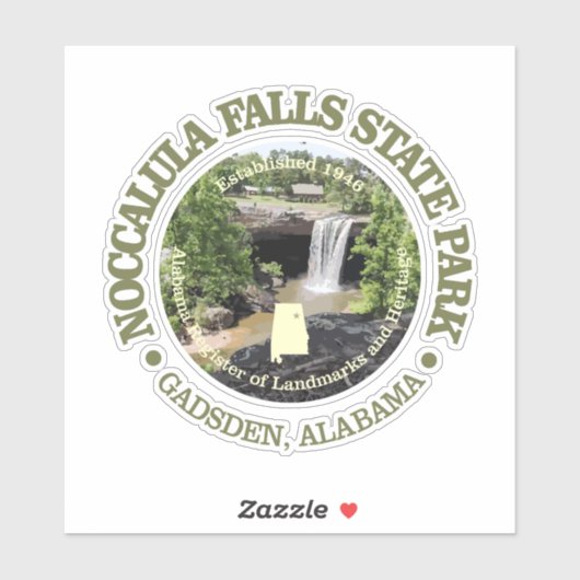 Sticker Noccalula Falls SP (Feuille)