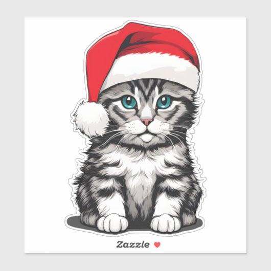 Sticker Noël à Kitten (Feuille)