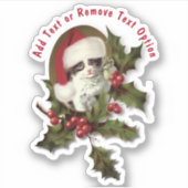 Sticker Noël à Kitten vintage (Devant)