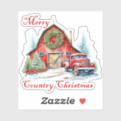 Sticker Noël à la campagne (Feuille)