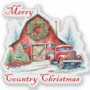 Sticker Noël à la campagne