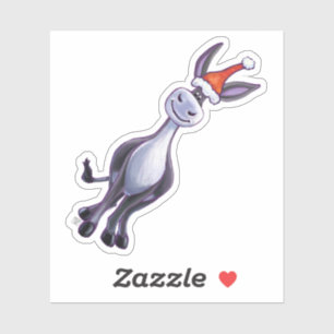 Sticker Noël à l'âne