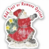 Sticker Noël au Père Noël et sac de jouets (Recto)