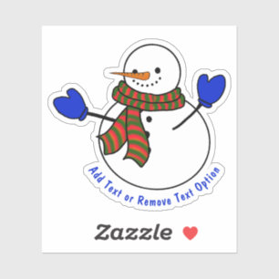 Sticker Noël Blue Mittens Snowman