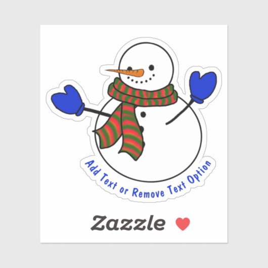 Sticker Noël Blue Mittens Snowman (Feuille)