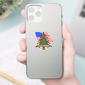 Sticker Noël camouflage de la forêt USA (Téléphone)