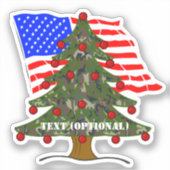 Sticker Noël Camouflage forestier des États-Unis (Recto)