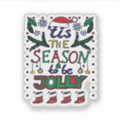 Sticker Noël C'Est La Saison (Devant)