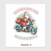 Sticker Noël de la moto Santas Joyride (Feuille)