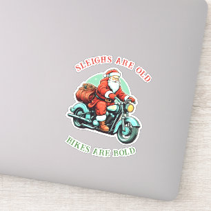 Sticker Noël de la moto Santas Joyride