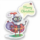 Sticker Noël de père Noël Ladybug (Devant)
