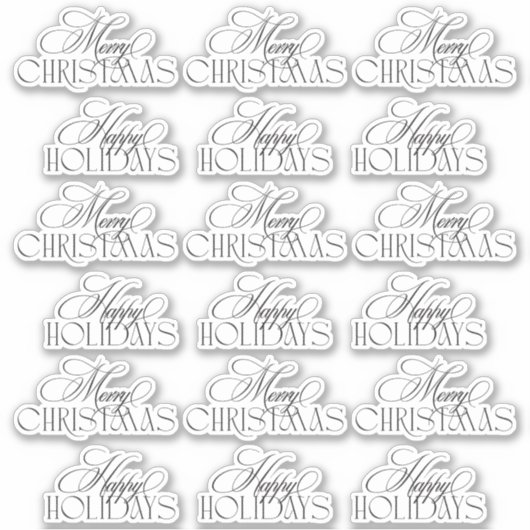 Sticker Noël d'élégance À feuillage persistant enchantée (Devant)