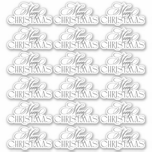 Sticker Noël d'élégance À feuillage persistant enchantée (Devant)