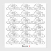 Sticker Noël d'élégance À feuillage persistant enchantée (Feuille)