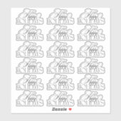 Sticker Noël d'élégance À feuillage persistant enchantée (Feuille)