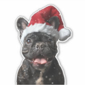 Sticker Noël des Bulldog français (Devant)