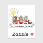 Sticker Noël des caroleurs (Feuille)