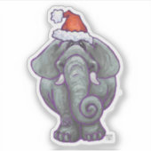 Sticker Noël des éléphants de fête (Devant)