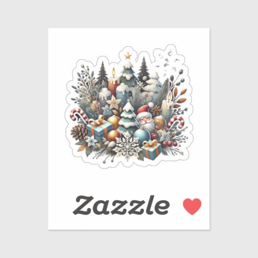 Sticker Noël d'hiver (Feuille)