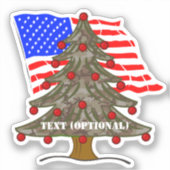 Sticker Noël du Camouflage du désert des États-Unis (Recto)