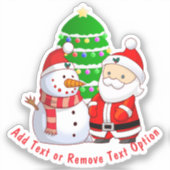 Sticker Noël du Père Noël et du Snowman (Recto)