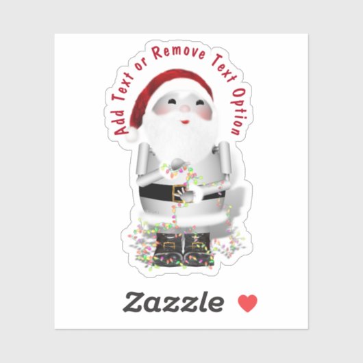 Sticker Noël du Père Noël Robot (Feuille)