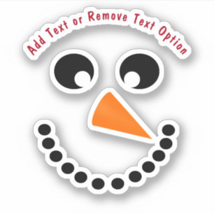 Sticker Noël du visage de neige