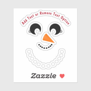 Sticker Noël du visage de neige