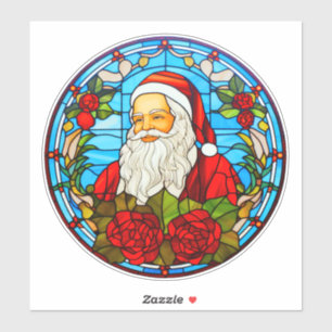 Sticker Noël en verre tendu - Père Noël 3D Ornament-67673