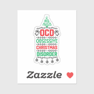Sticker Noël fête drôle cadeau pour la famille - Ocd Obses