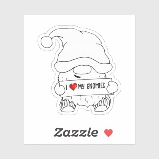 Sticker Noël Gnome (Feuille)