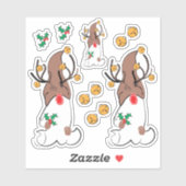 Sticker Noël Gnome Fêtes de fin d'année (Feuille)