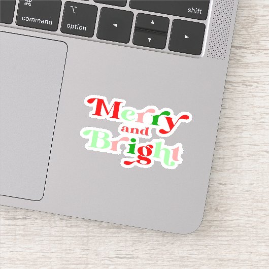 Sticker Noël joyeux et brillant Noël (Détail)