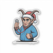Sticker Noël Krampus Infirmière Scrubs Infirmière (Devant)