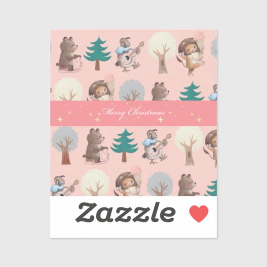 Sticker Noël mignon (Feuille)