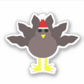 Sticker Noël mignon Turquie (Devant)