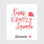 Sticker Noël Noël Noël Noël chapeau de famille (Feuille)