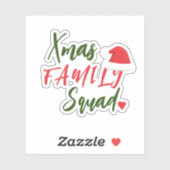 Sticker Noël Noël Noël Noël chapeau de famille (Feuille)