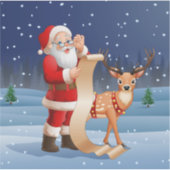 Sticker Noël Père Noël Et Rennes (Devant)