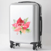 Sticker Noël Poinsettia (Sur valise)