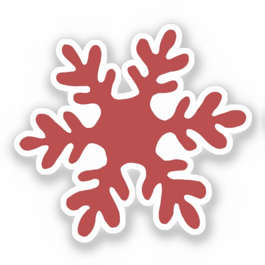 Sticker Noël Red Simple Snowflop (Recto)